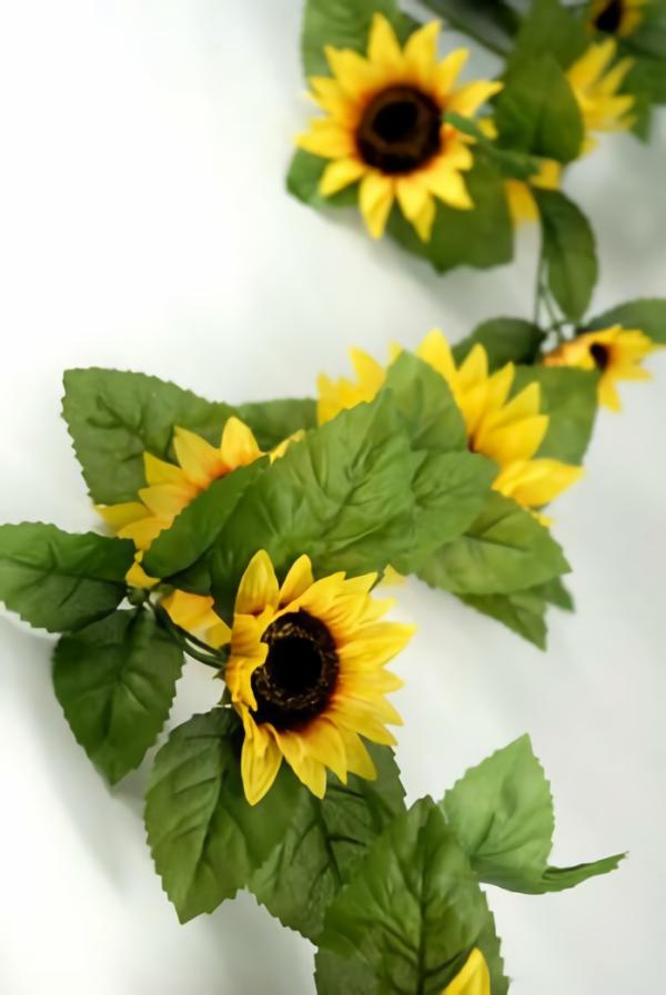 Garlands | Sunflower Garland Silk 6Ft Garlands Garlands