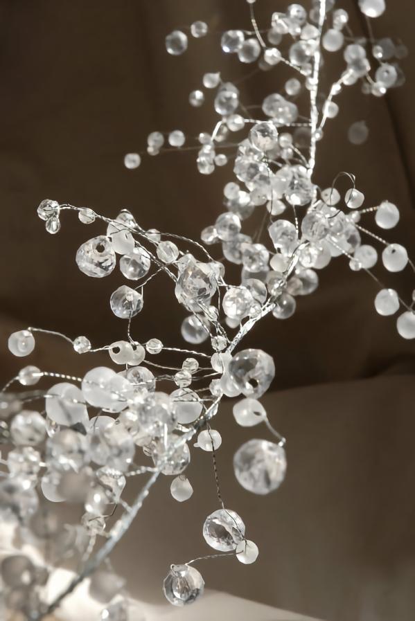 Garlands | Wired Crystal Garland 42" Clear/Frost Garlands Garlands