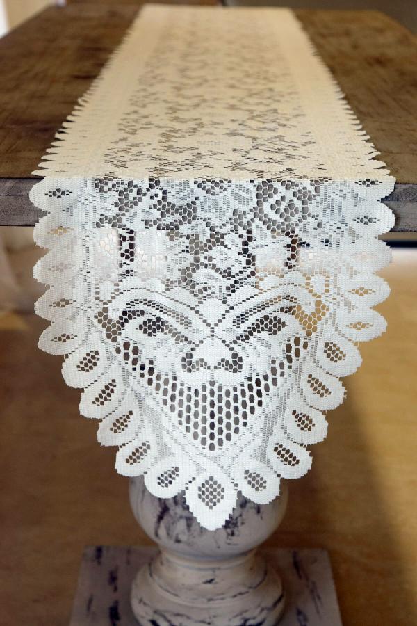 Lace | Floral Lace Table Runner Ivory 13" X 120" Crafts Lace