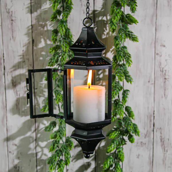 Lanterns | Hanging Decorative Metal Lantern 13" Garden & Outdoor Lanterns