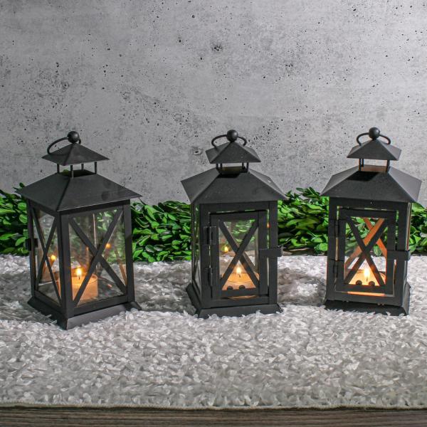 Lanterns | Noble Lantern Black Metal 7" Set Of 6 Garden & Outdoor Lanterns