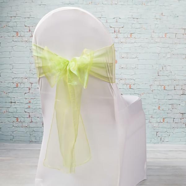 Linens | 7"X108" Sage Organza Chair Sash Set Of 10 Home & Indoor Linens