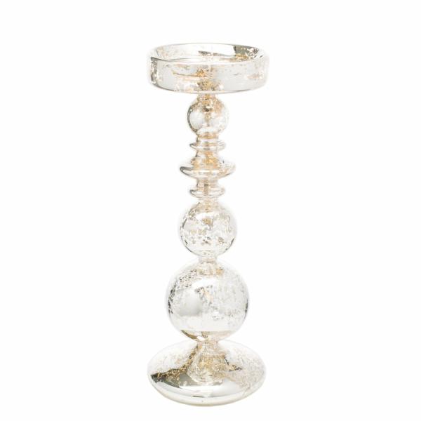 Mercury Candle Holders | Pillar Holder Unique Mercury Bubble – 11" Candle Holders Mercury Candle Holders