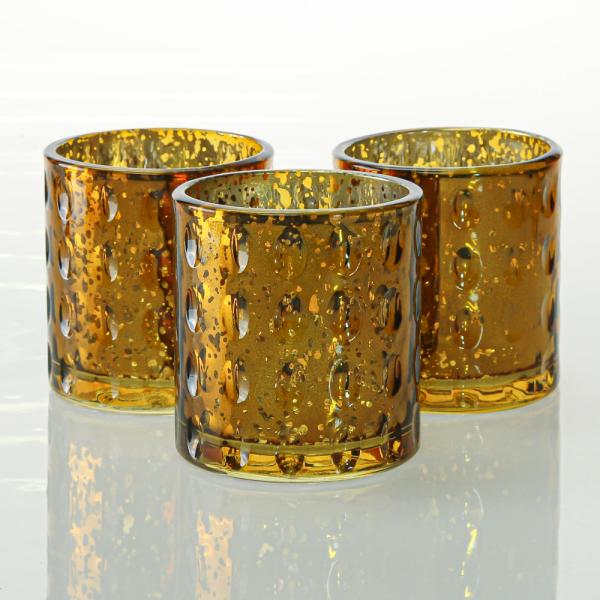 Mercury Candle Holders | Votive Holder Pinched Amber Mercury Set Of 48 Candle Holders Mercury Candle Holders