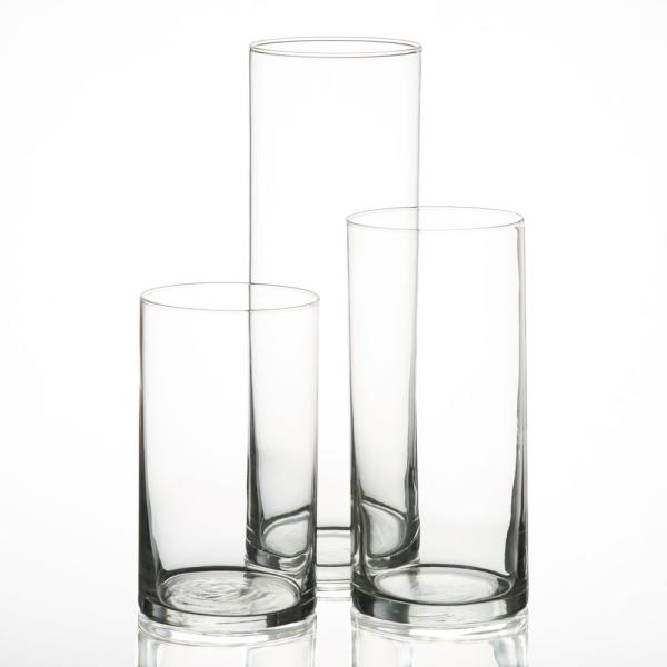 Pillar Candle Holders | Cylinder Pillar Candle Holders 6" , 7.5" & 10.5" Set Of 3 Candle Holders Pillar Candle Holders