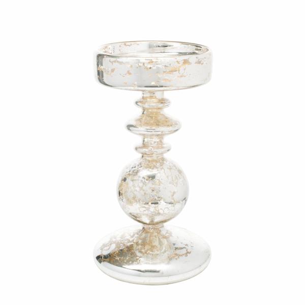 Pillar Candle Holders | Pillar Holder Unique Mercury Bubble – 7.3" Candle Holders Mercury Candle Holders