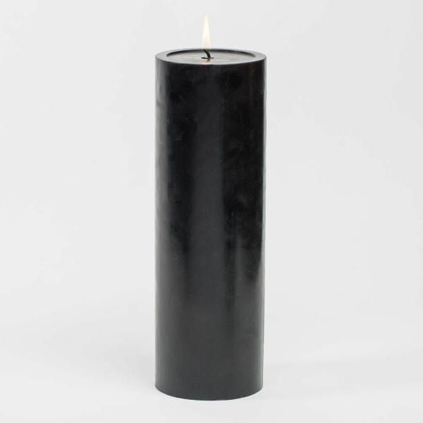 Pillar Candles | 4" X 12" Black Pillar Candle Set Of 6 Candles Pillar Candles