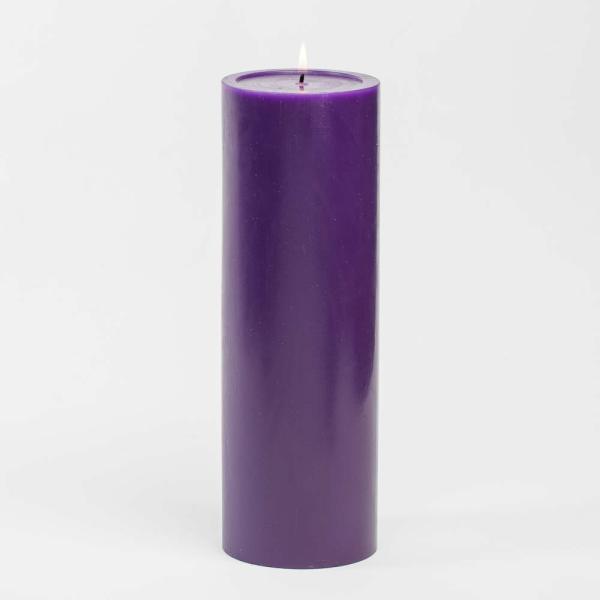 Pillar Candles | 4" X 12" Purple Pillar Candle Set Of 6 Candles Pillar Candles