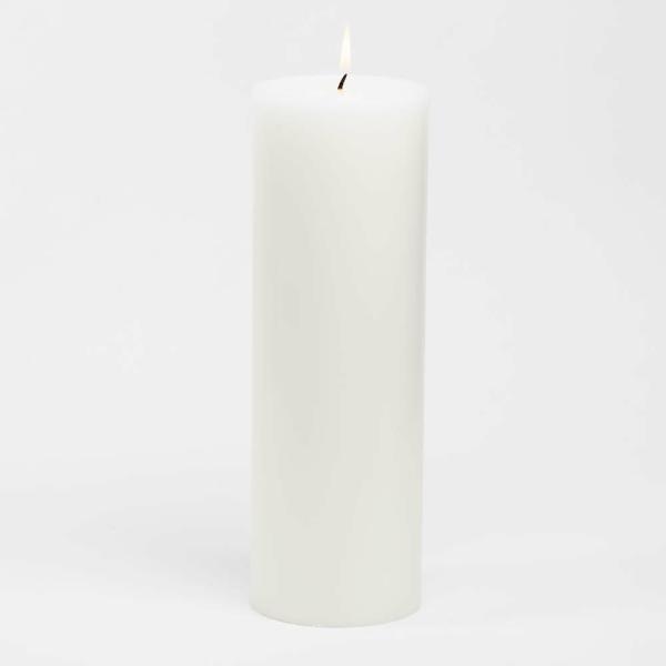 Pillar Candles | 4" X 12" White Pillar Candle Set Of 6 Candles Pillar Candles