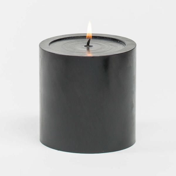 Pillar Candles | 4" X 4" Black Pillar Candle Candles Pillar Candles