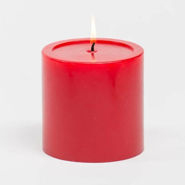 Pillar Candles | 4" X 4" Red Pillar Candle Candles Pillar Candles