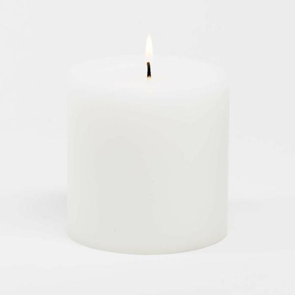 Pillar Candles | 4" X 4" White Pillar Candle Candles Pillar Candles