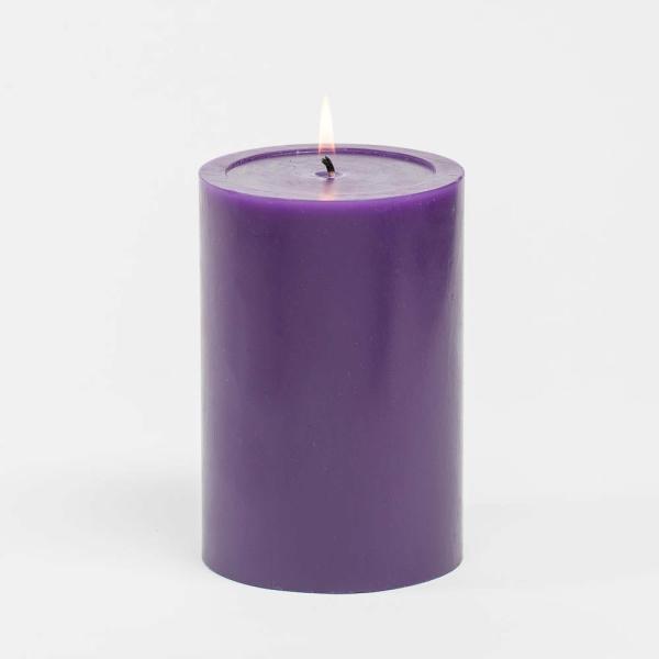 Pillar Candles | 4" X 6" Purple Pillar Candle Candles Pillar Candles