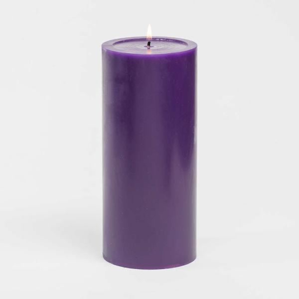 Pillar Candles | 4" X 9" Purple Pillar Candle Candles Pillar Candles