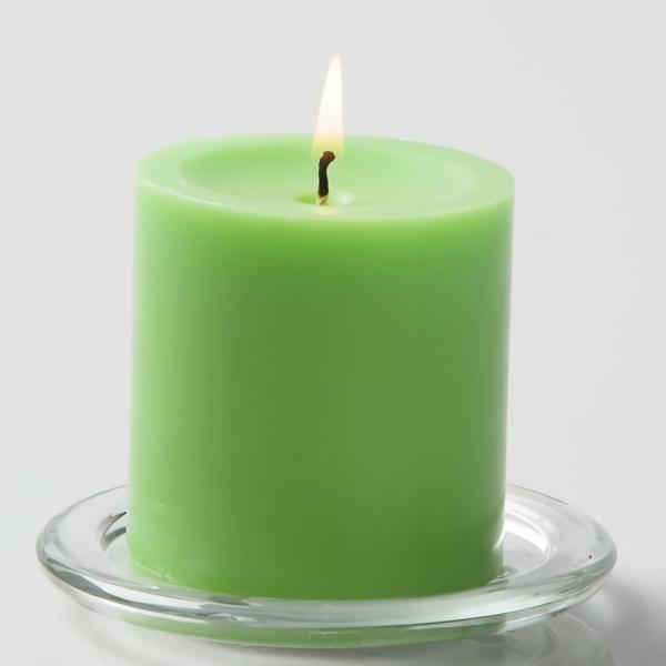 Pillar Candles | Pillar Candle 3"X3" Green Candles Pillar Candles