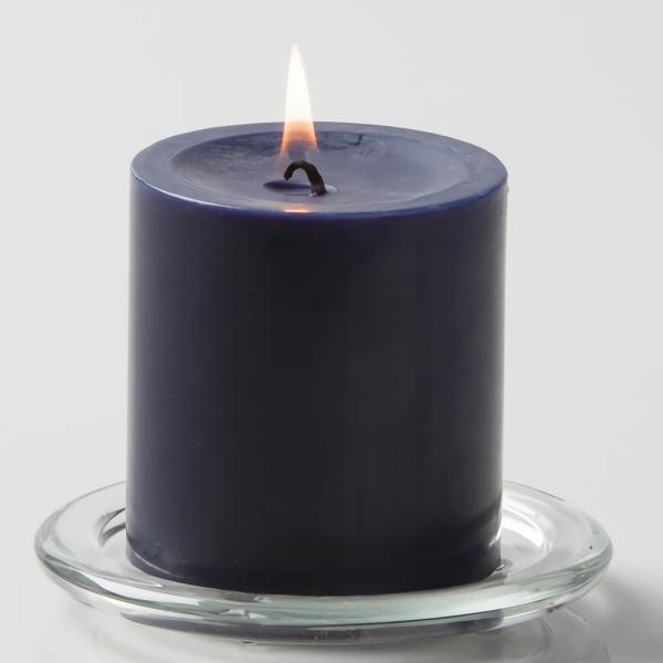 Pillar Candles | Pillar Candle 3"X3" Navy Blue Candles Pillar Candles