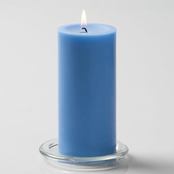 Pillar Candles | Pillar Candle 3"X6" Light Blue Candles Pillar Candles