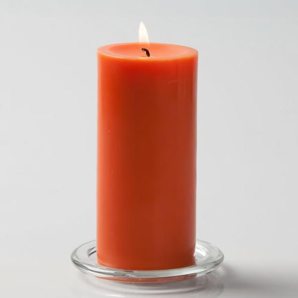 Pillar Candles | Pillar Candle 3"X6" Orange Candles Pillar Candles