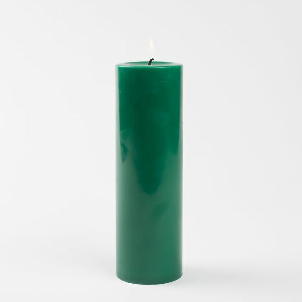 Pillar Candles | Pillar Candle 3"X9" Dark Green Candles Pillar Candles