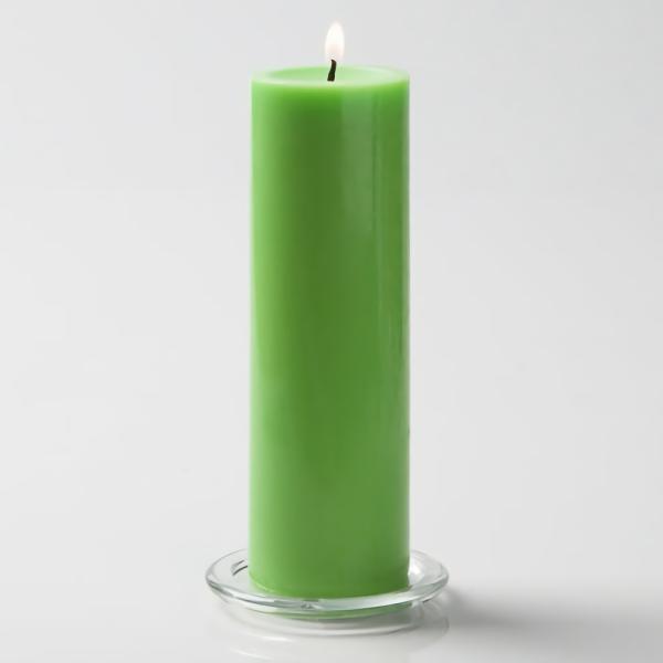 Pillar Candles | Pillar Candle 3"X9" Green Candles Pillar Candles