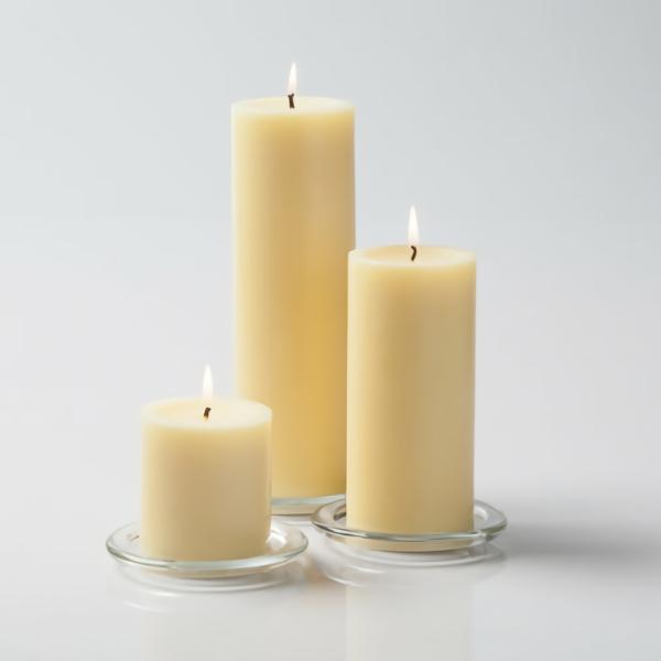 Pillar Candles | Pillar Candles 3"X3", 3"X6" & 3"X9" Ivory Set Of 12 Candles Pillar Candles