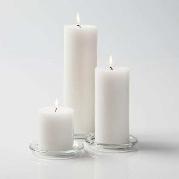 Pillar Candles | Pillar Candles 3"X3", 3"X6" & 3"X9" White Set Of 12 Candles Pillar Candles