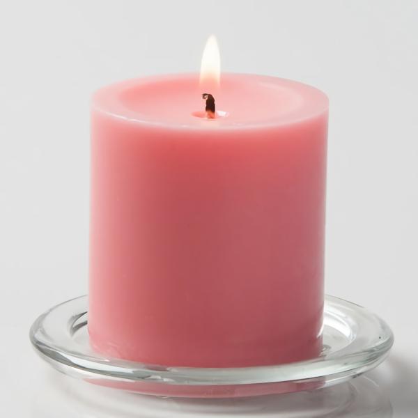 Pillar Candles | Pillar Candles 3"X3" Pink Set Of 12 Candles Pillar Candles