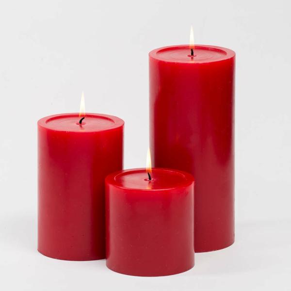 Pillar Candles | Pillar Candles 4 X4", 4"X6" & 4"X9 Red Set Of 18 Candles Pillar Candles