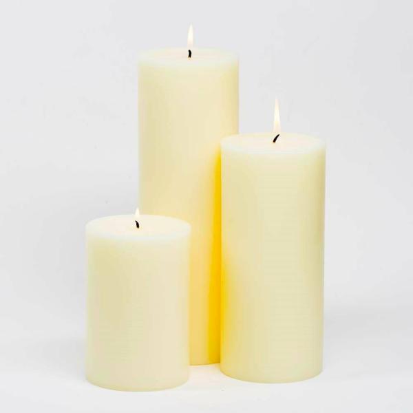 Pillar Candles | Pillar Candles 4"X4", 4"X6" & 4"X9" Ivory Set Of 18 Candles Pillar Candles