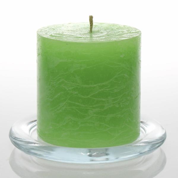 Pillar Candles | Rustic Pillar Candle 3"X 3" Green Set Of 12 Candles Pillar Candles