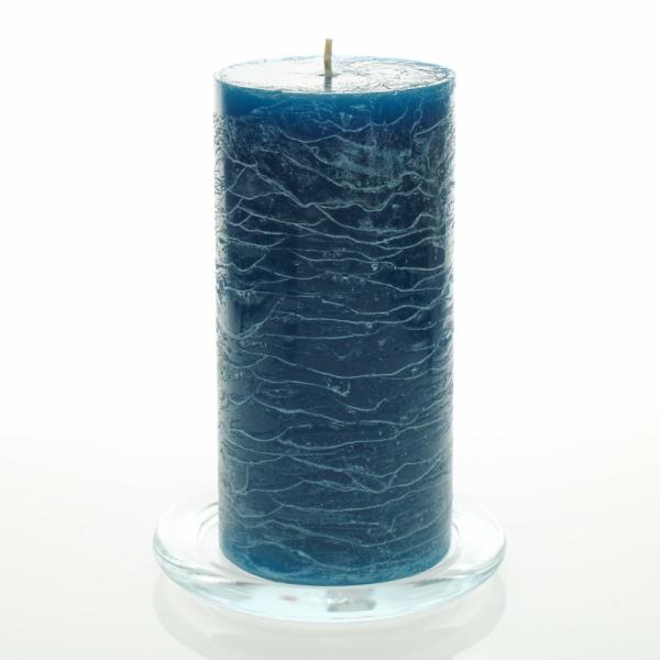 Pillar Candles | Rustic Pillar Candle 3"X 6" Navy Blue Set Of 12 Candles Pillar Candles