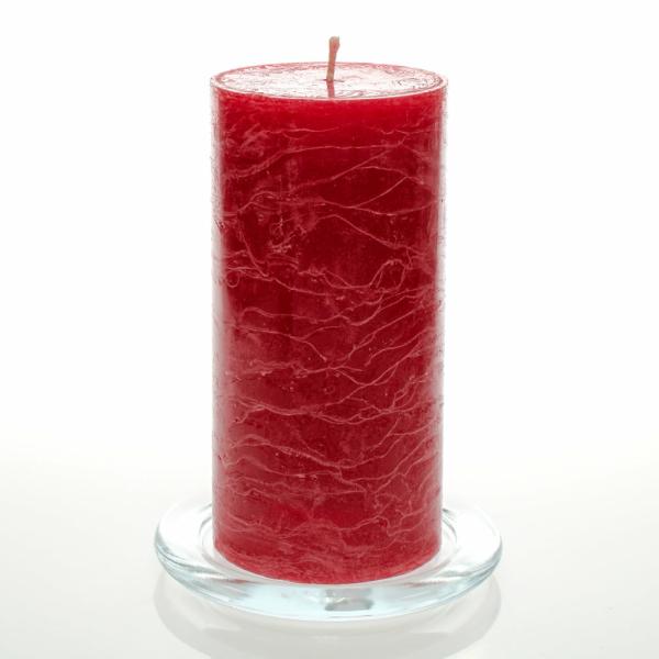 Pillar Candles | Rustic Pillar Candle 3"X 6" Red Set Of 12 Candles Pillar Candles