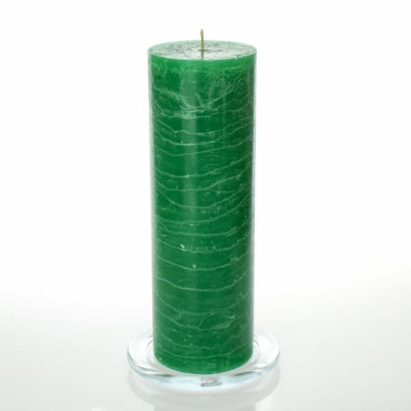 Pillar Candles | Rustic Pillar Candle 3"X 9" Dark Green Set Of 12 Candles Pillar Candles