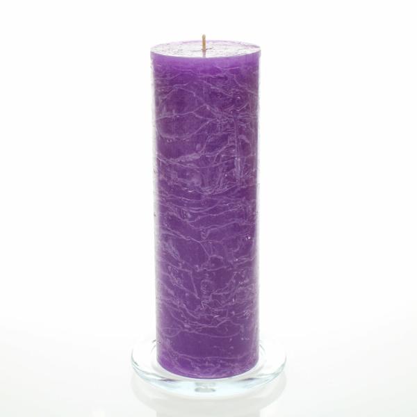 Pillar Candles | Rustic Pillar Candle 3"X 9" Lavender Set Of 12 Candles Pillar Candles