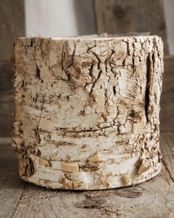 Pots & Planters | Birch Bark Planter Pot 4.75" W/Liner Naturals & Florals Pots & Planters