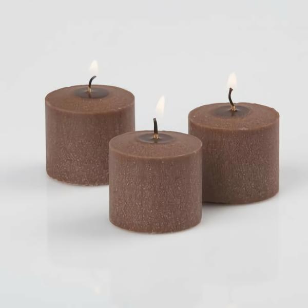 Scented Votive Candles | Votive Candles Brown Cinnamon Bun Scented 10 Hour Set Of 12 Candles Scented Votive Candles