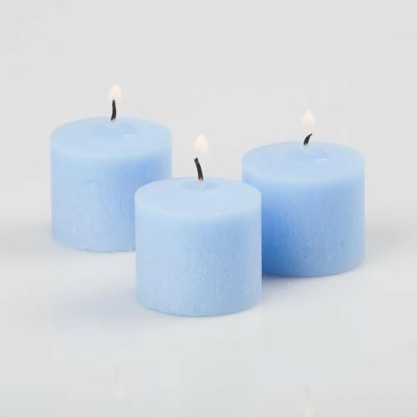 Scented Votive Candles | Votive Candles Light Blue Ocean Breeze Scented 10 Hour Set Of 12 Candles Scented Votive Candles