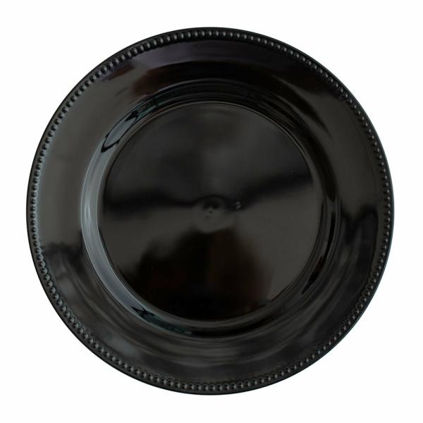 Serveware | Beaded Charger Plate 13" Black Charger Plates Charger Plates