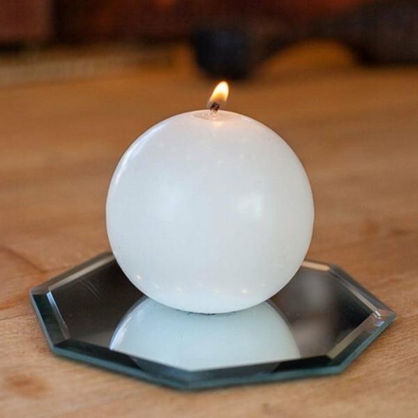 Sphere Candles | Sphere Candle 3" White Candles Sphere Candles