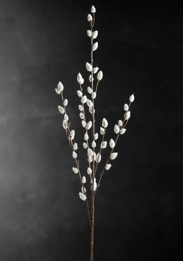 Stemmed | Artificial Pussy Willow Branch 31In (Set Of 12 Branches) Flowers Stemmed