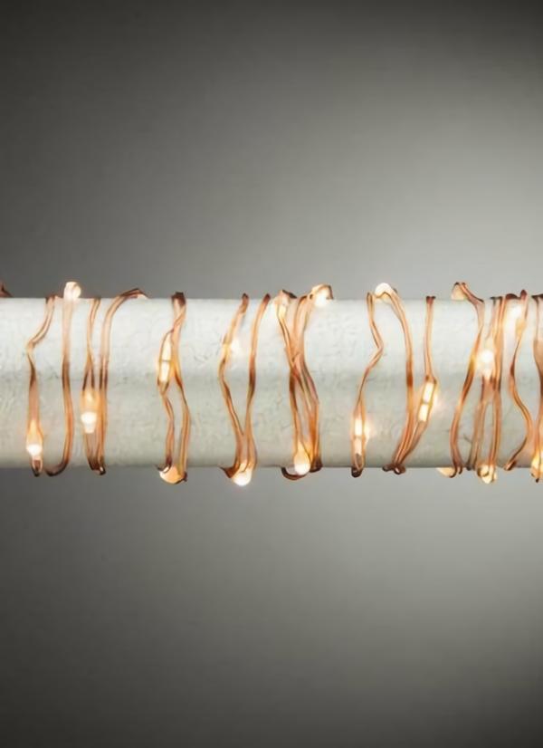 String Lights | 60" Copper Wire Warm White Battery Operated Indoor Led Micro Light String With Timer Lighting String Lights