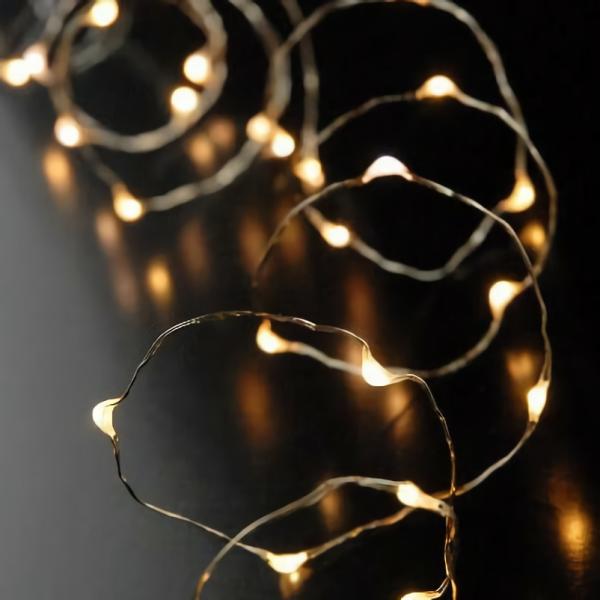 String Lights | Led Fairy String Light Strand Warm White 5Ft (30 Bulbs) Battery-Operated String Lights