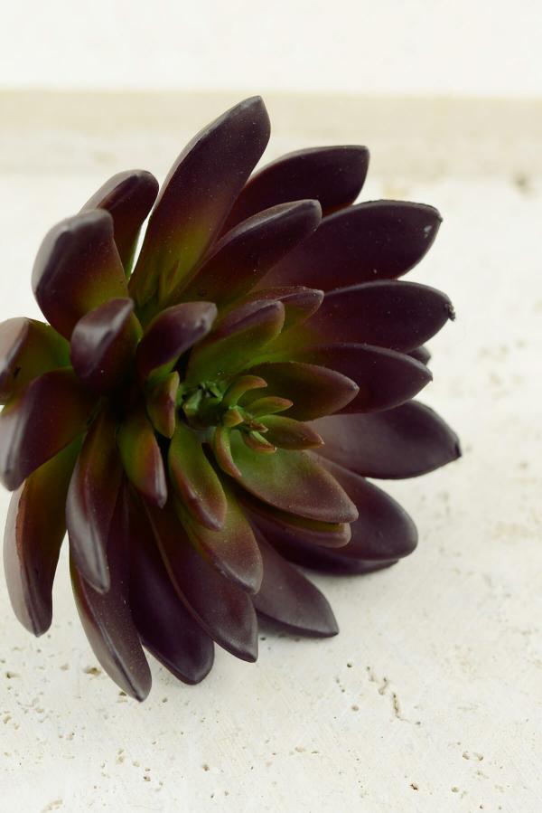 Succulents | Faux Succulent Pick Echeveria Burgundy 9" Naturals & Florals Succulents