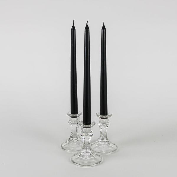 Taper Candles | Taper Candles 10" Black Set Of 10 Candles Taper Candles