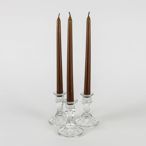 Taper Candles | Taper Candles 10" Brown Set Of 50 Candles Taper Candles