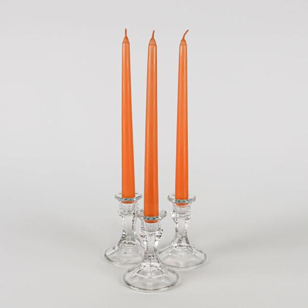 Taper Candles | Taper Candles 10" Orange Set Of 10 Candles Taper Candles