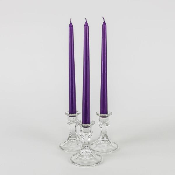 Taper Candles | Taper Candles 10" Purple Set Of 10 Candles Taper Candles