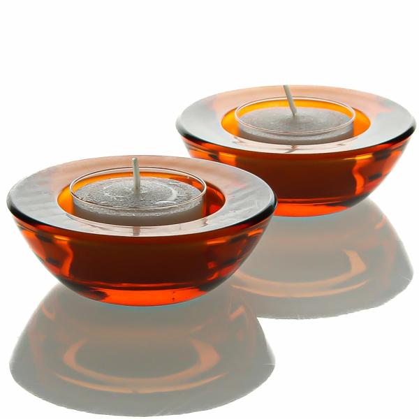 Tealight Candle Holders | Chunky Tealight Candle Holder Amber Set Of 12 Candle Holders Tealight Candle Holders