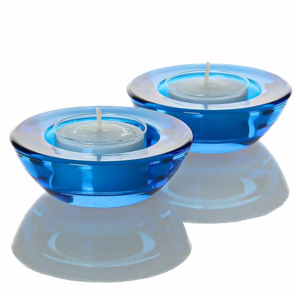 Tealight Candle Holders | Chunky Tealight Candle Holder Blue Set Of 12 Candle Holders Tealight Candle Holders