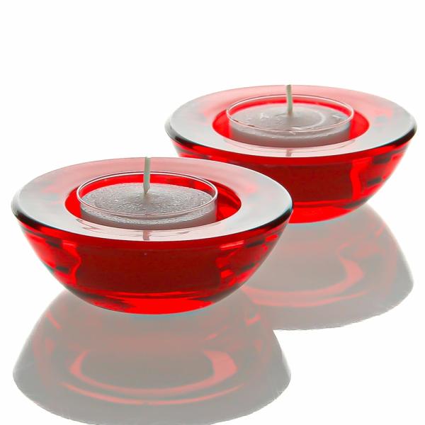 Tealight Candle Holders | Chunky Tealight Candle Holder Red Set Of 12 Candle Holders Tealight Candle Holders